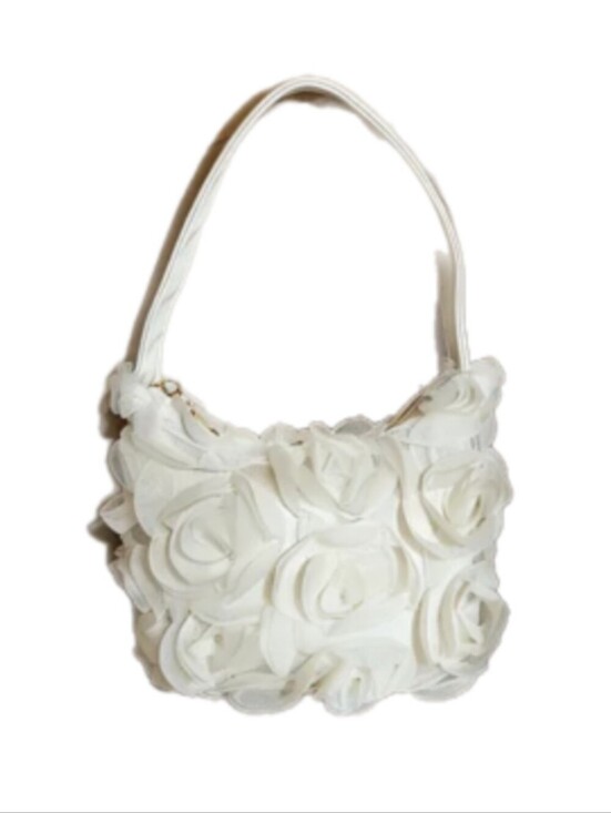 Handbags - White Rose Evening Bag